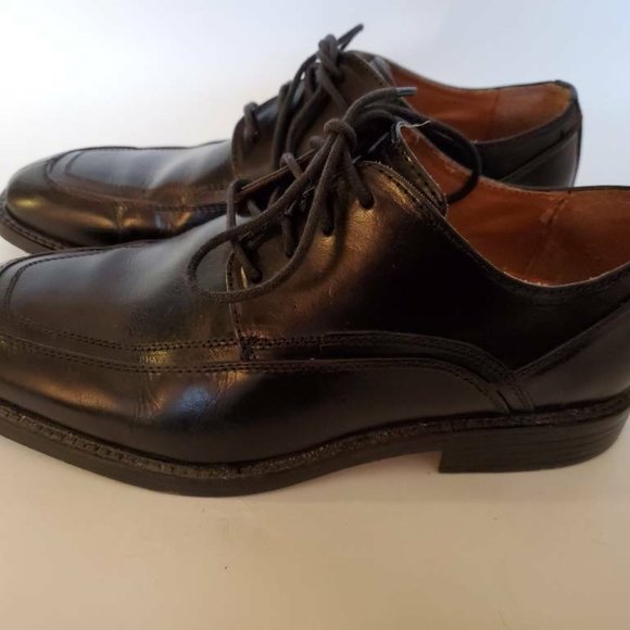 French Shriner Mens Sussex Derby Shoes Black Leath